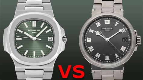 Patek Philippe Nautilus vs Breguet Marine Comparison 5711/1A .